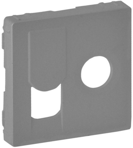 Лицевая панель Legrand Valena Life для 2-м. розетки TV+RJ45 алюминий фото Лицевая панель Legrand Valena Life для 2-м. розетки TV+RJ45 алюминий картинка